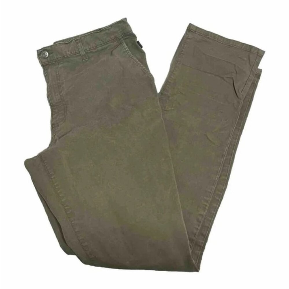Oakley Custom Fit Grey Greenish Chino Trousers Mens Size W36 L32  Stretch Zip
